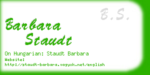 barbara staudt business card